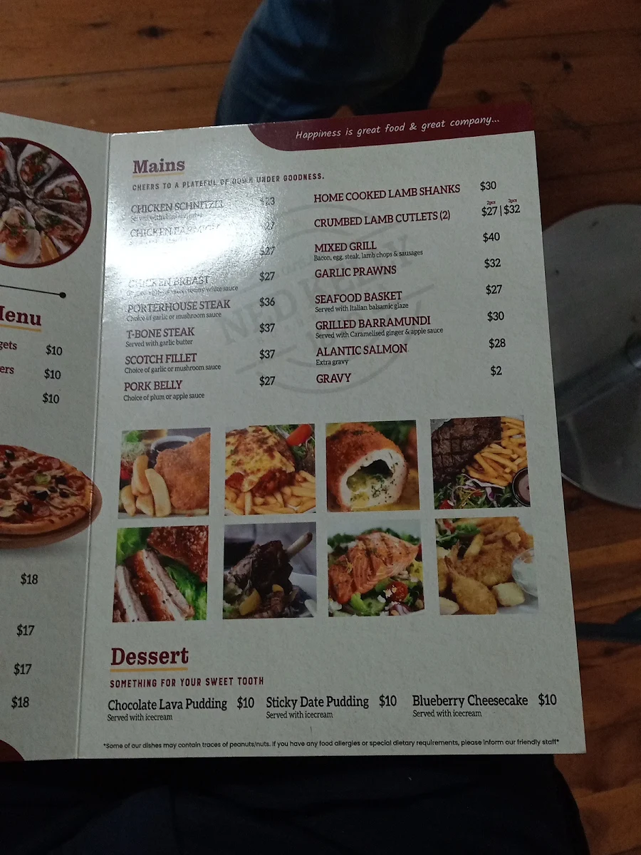 Menu, Kelly's Bistro