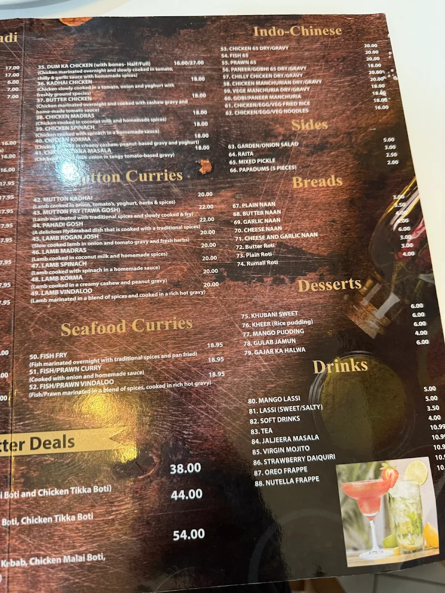 Menu, Grand Restaurant Caroline Springs
