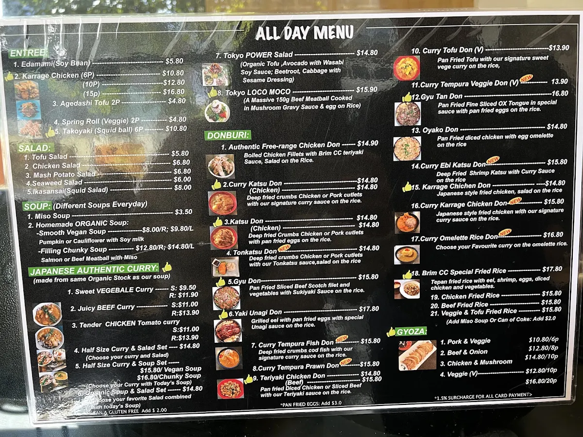 Menu, Brim CC