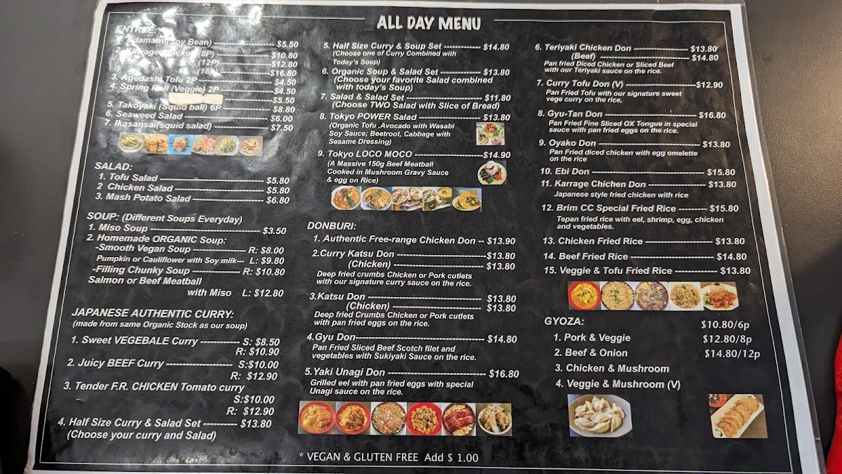 Menu, Brim CC