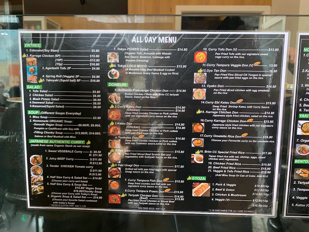 Menu, Brim CC