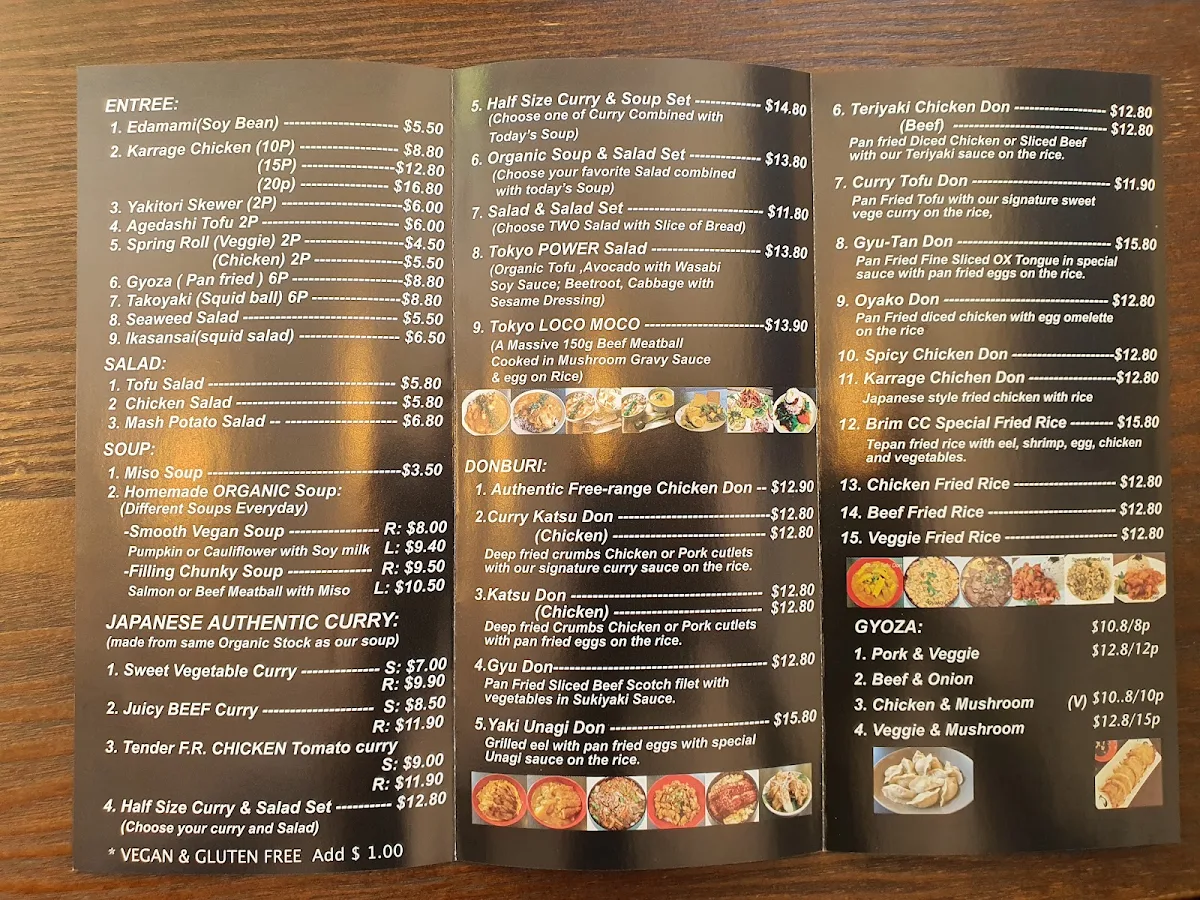 Menu, Brim CC
