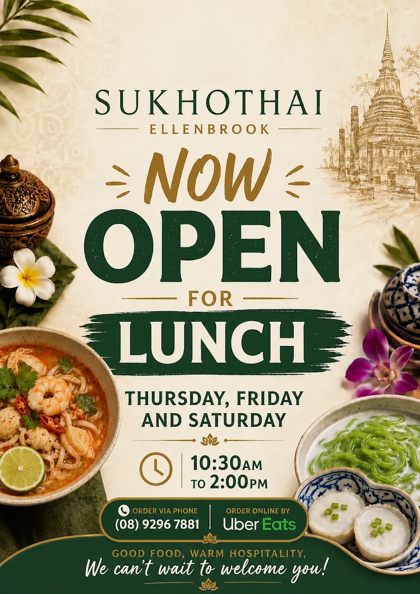 Menu, Sukho Thai Restaurant