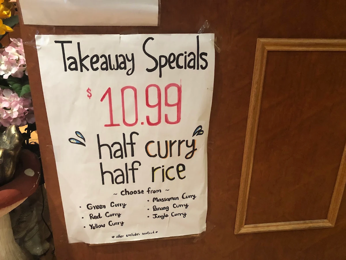 Menu, Sukho Thai Restaurant