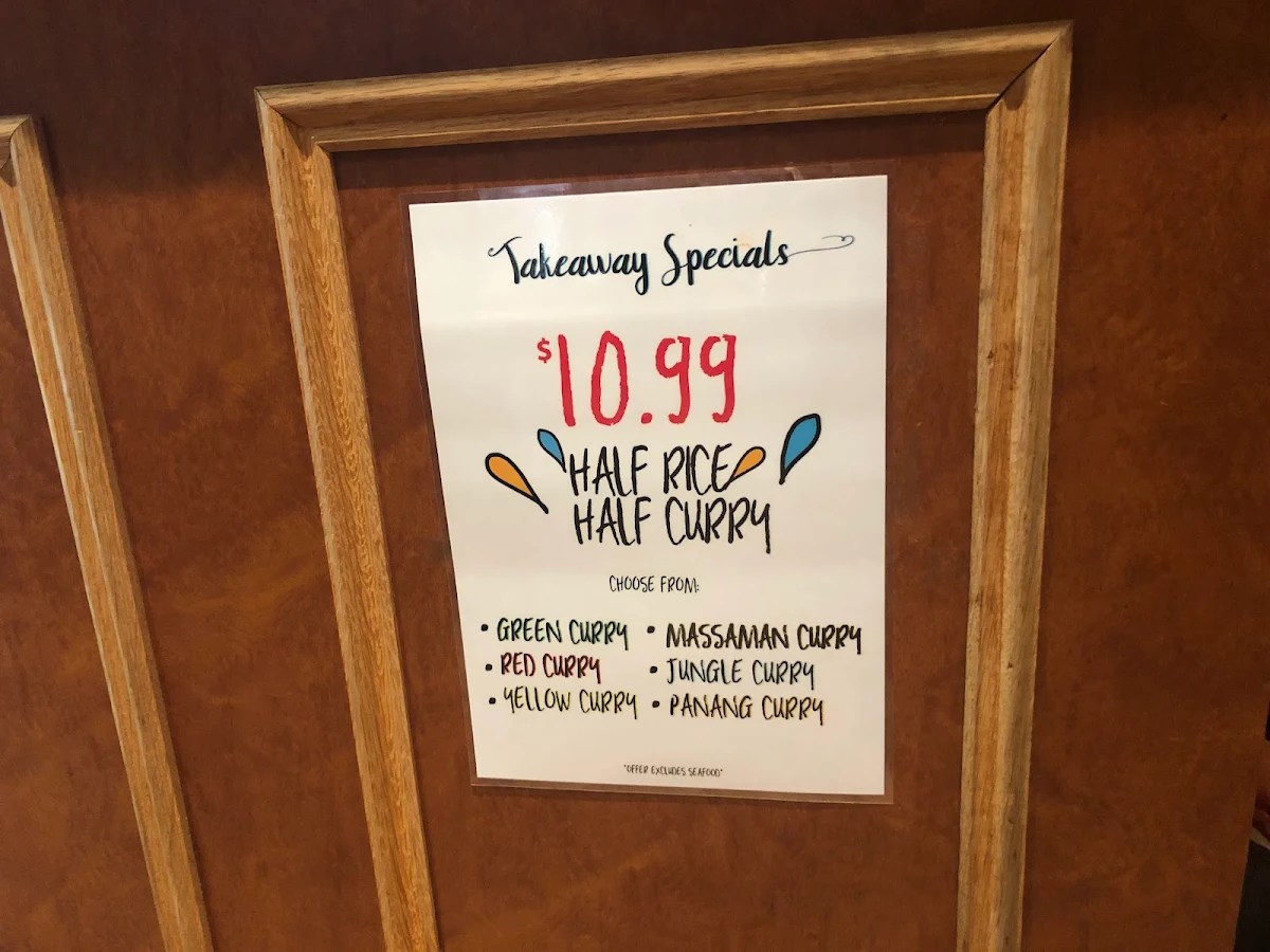 Menu, Sukho Thai Restaurant