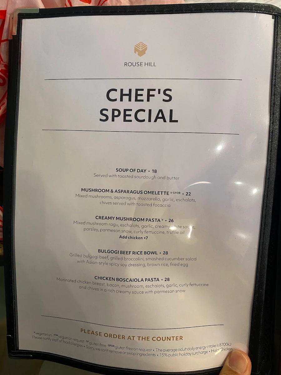 Menu, Leaf Cafe & Co.
