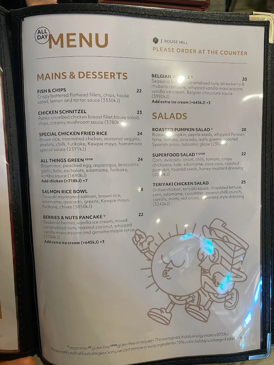 Menu, Leaf Cafe & Co.