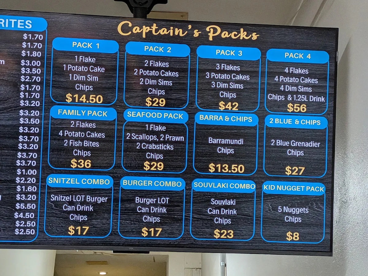 Menu, Captains of Emerald