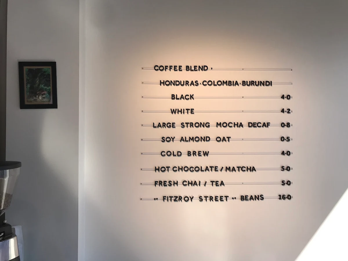 Menu, Temple Arden