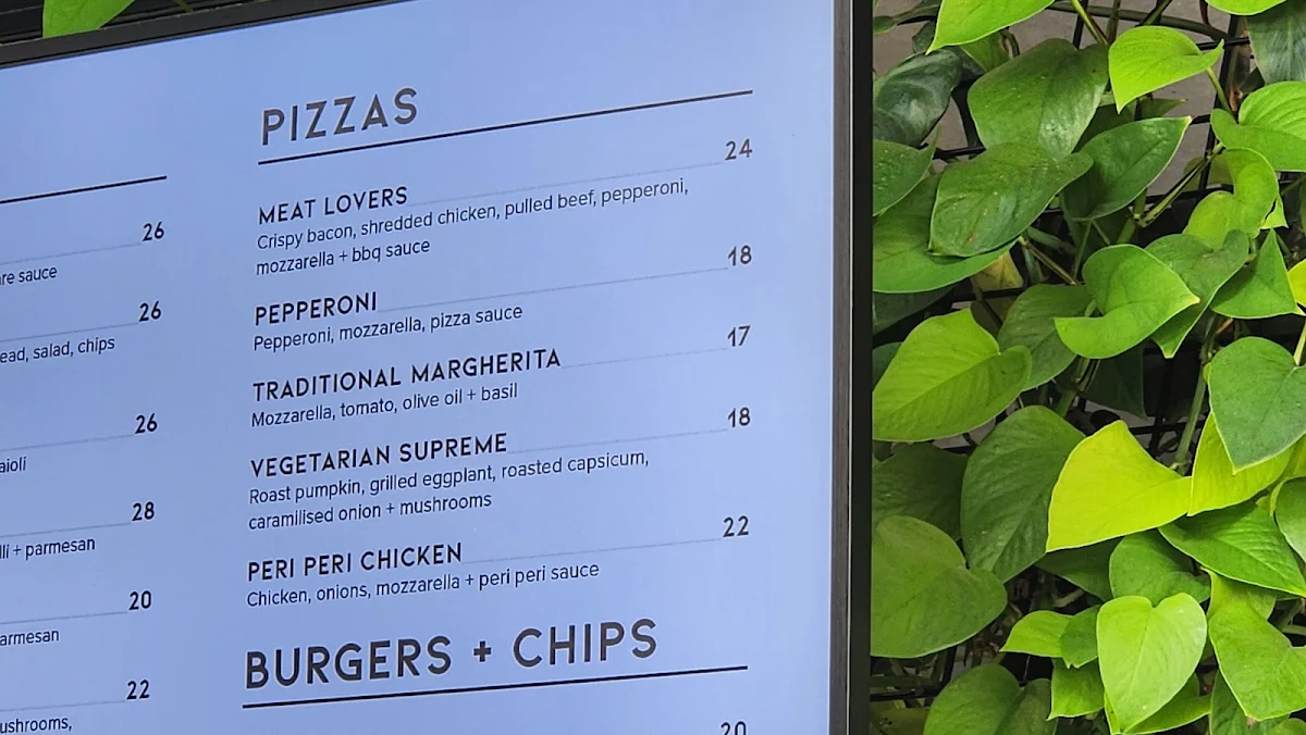 Menu, THYNK Cafe + Bar