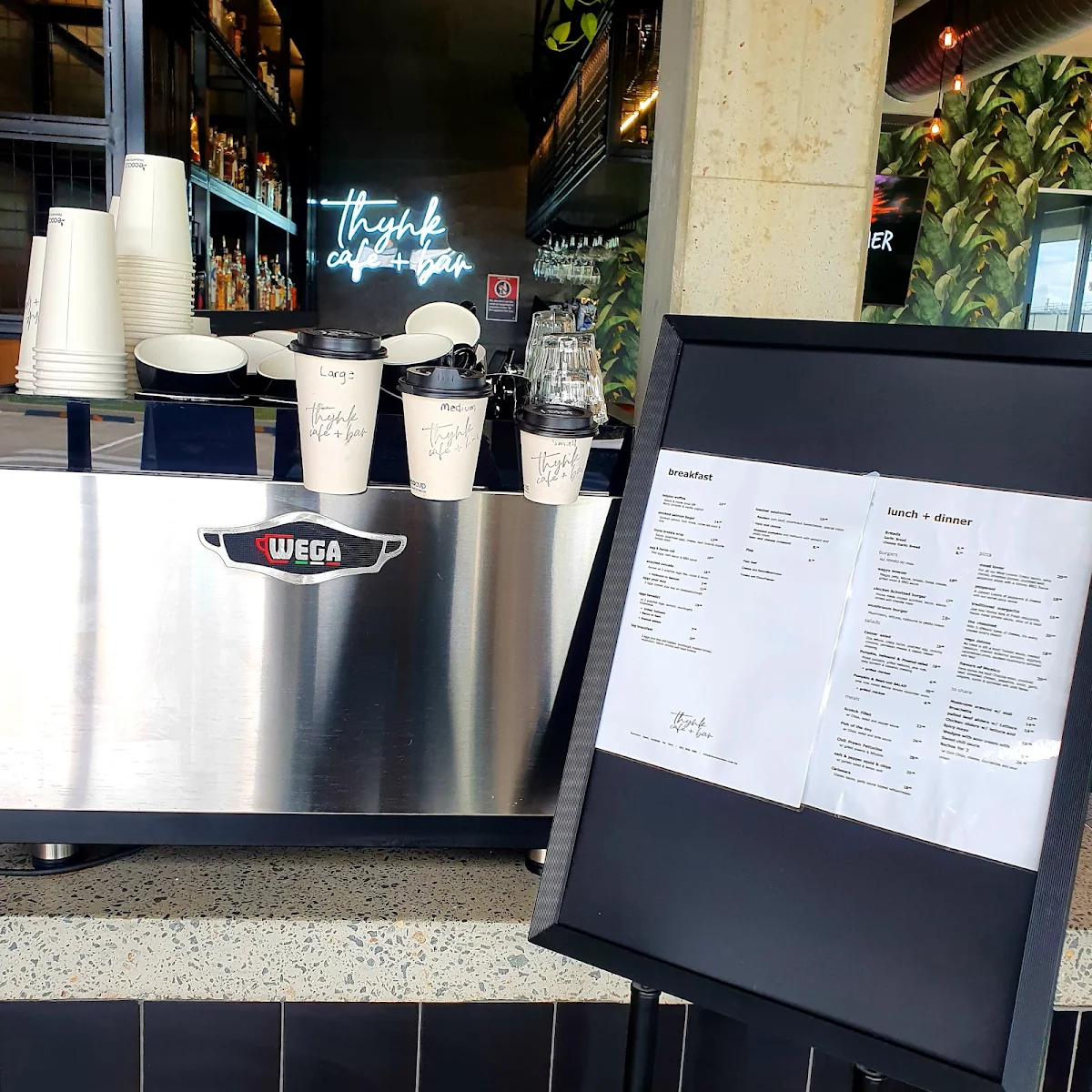 Menu, THYNK Cafe + Bar
