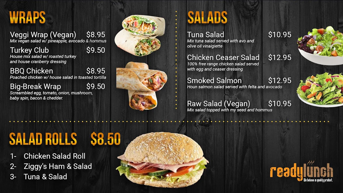 Menu, Readylunch