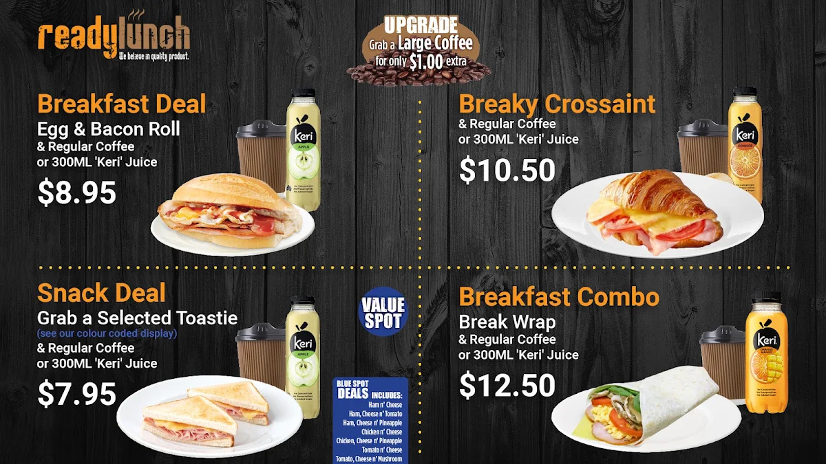Menu, Readylunch