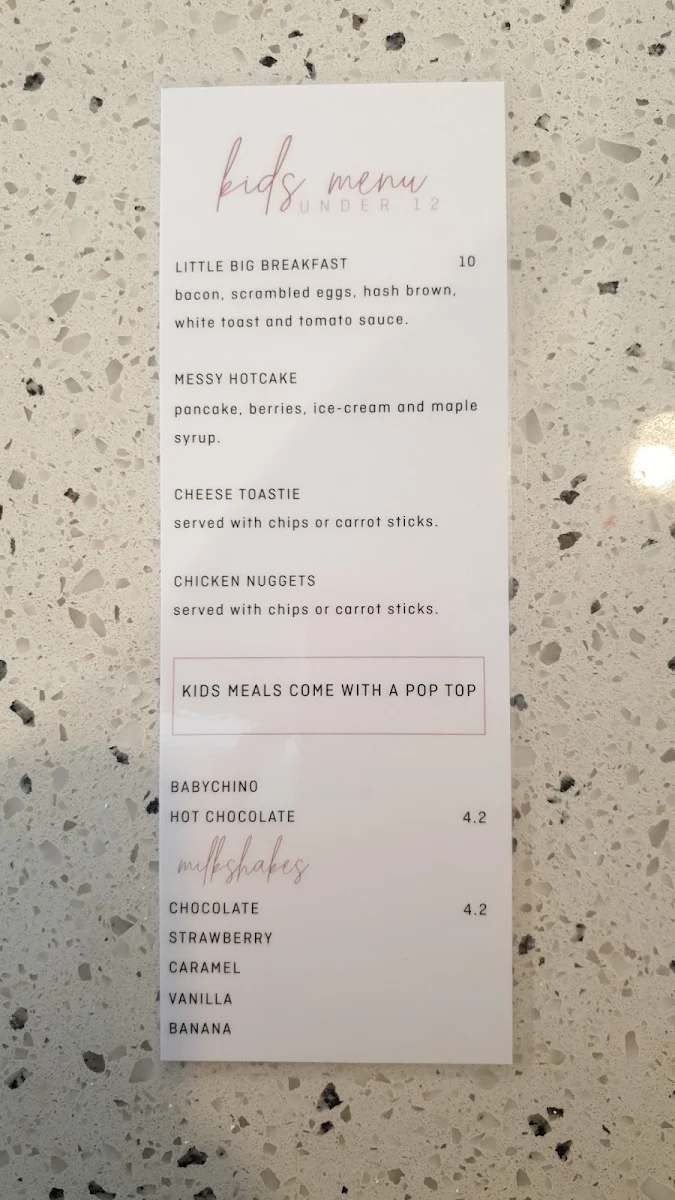 Menu, Espresso Warriors