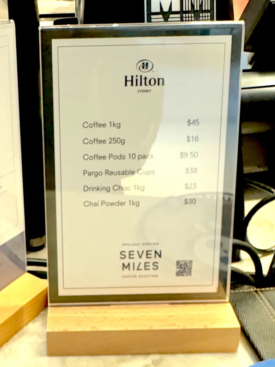 Menu, Seven Miles Cafe