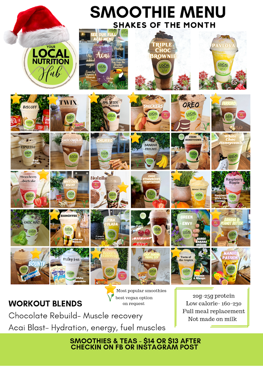 Menu, Your Local Nutrition Hub