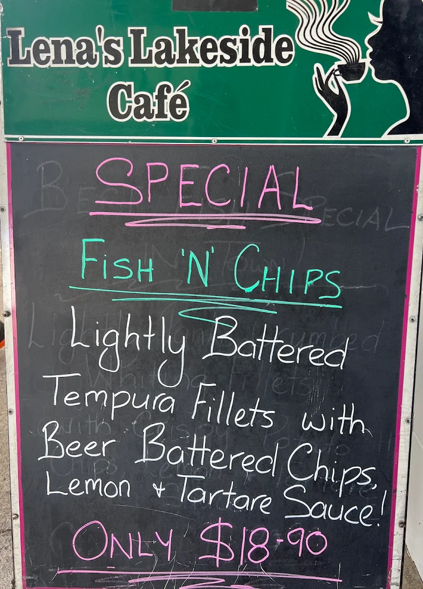 Menu, Lena's Cafe and Bar