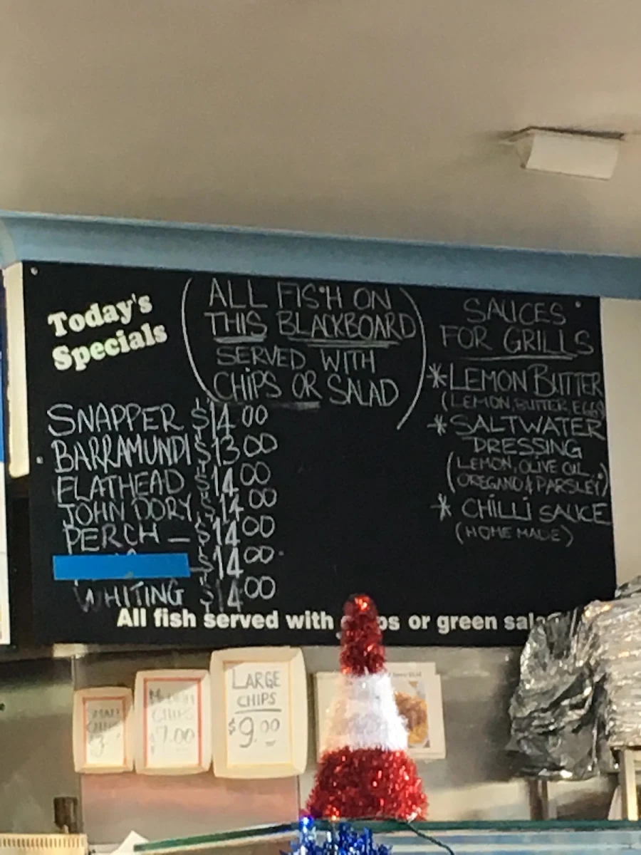 Menu, Saltwater Seafoods