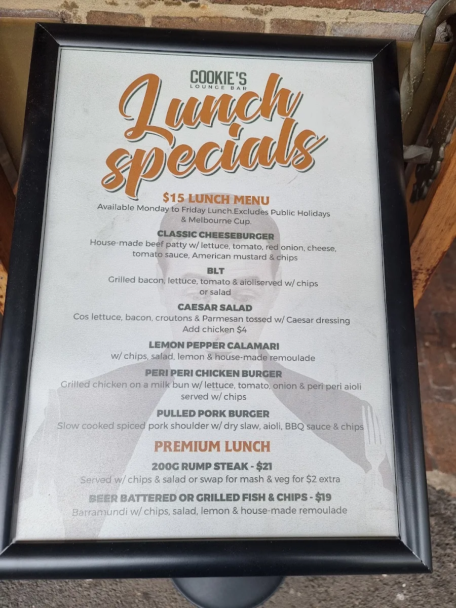 Menu, North Strathfield Hotel