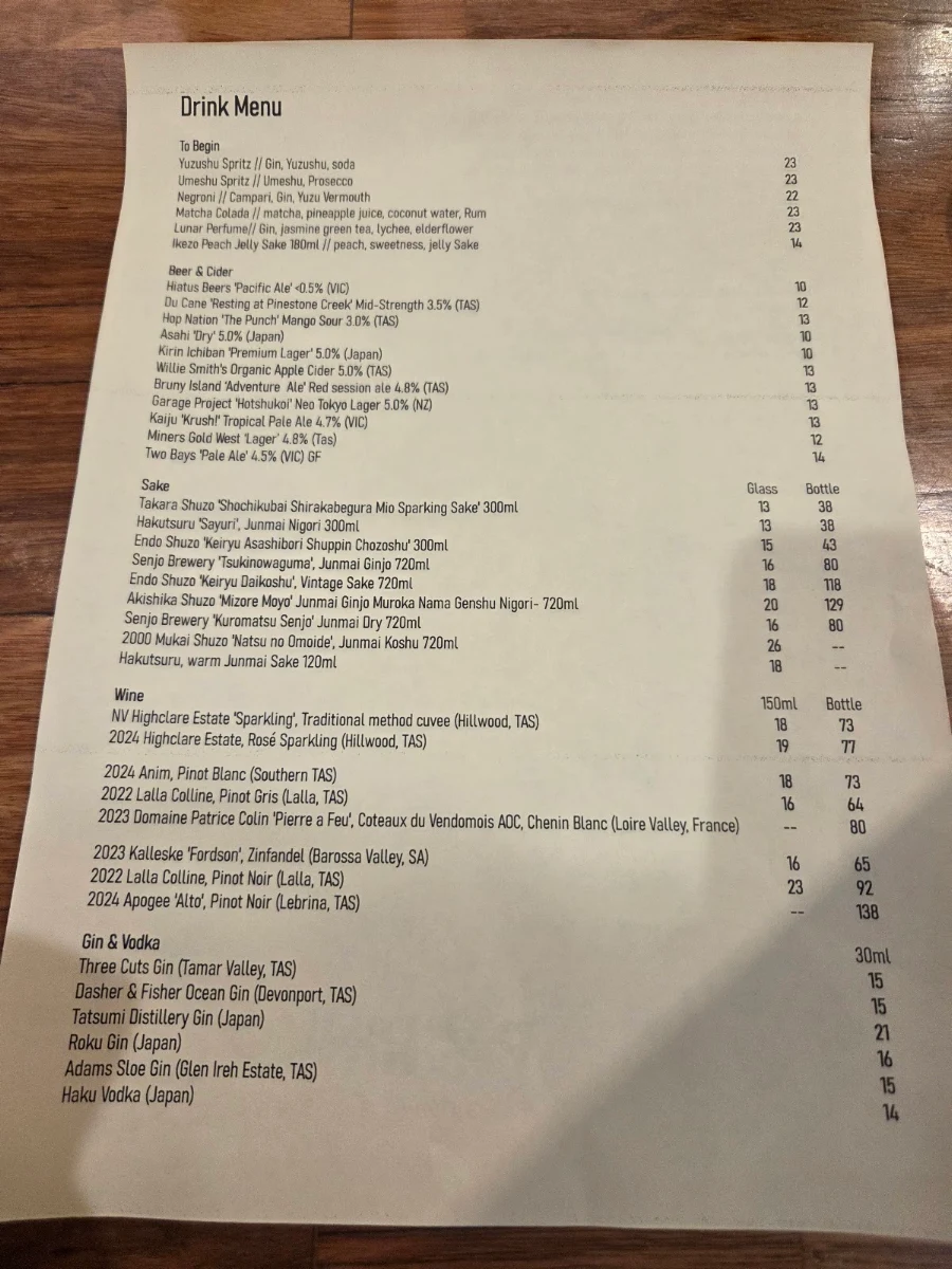 Menu, PACHINKO