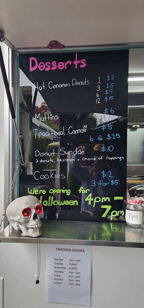 Menu, Shell's Mobile Cafe