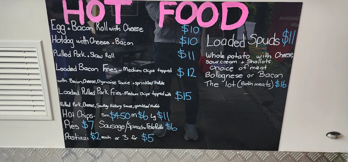 Menu, Shell's Mobile Cafe