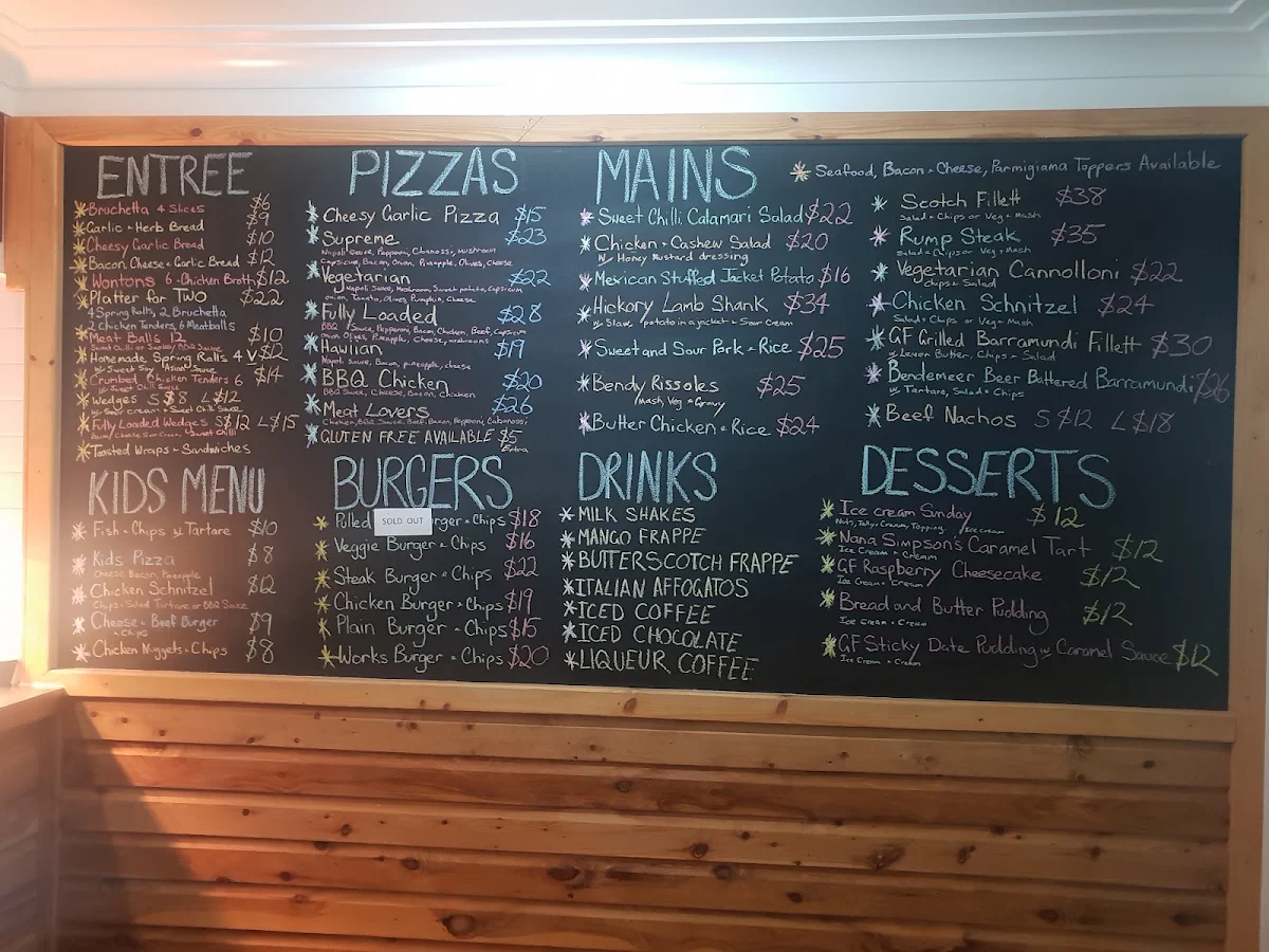 Menu, Bendemeer Hotel