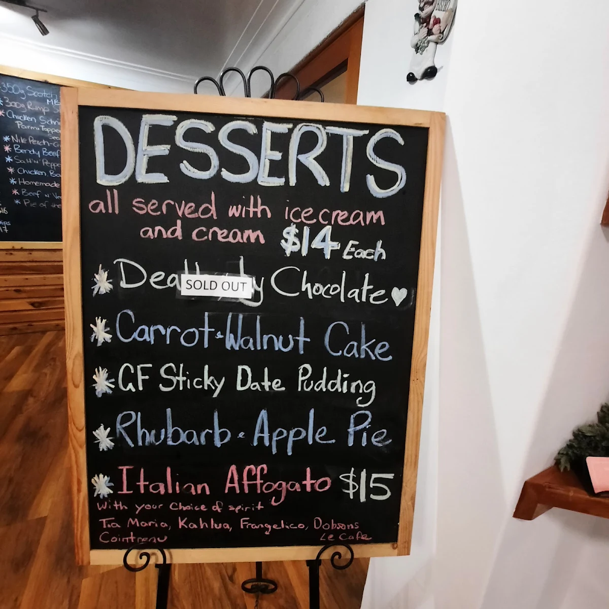 Menu, Bendemeer Hotel