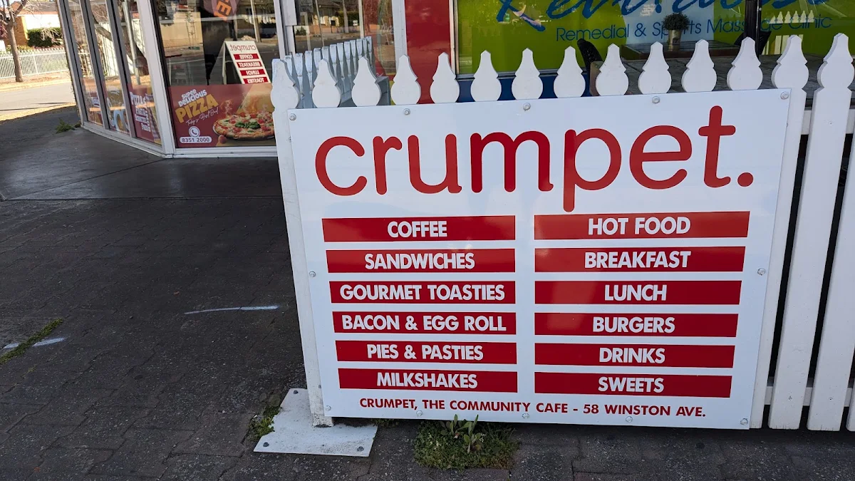 Menu, crumpet cafe