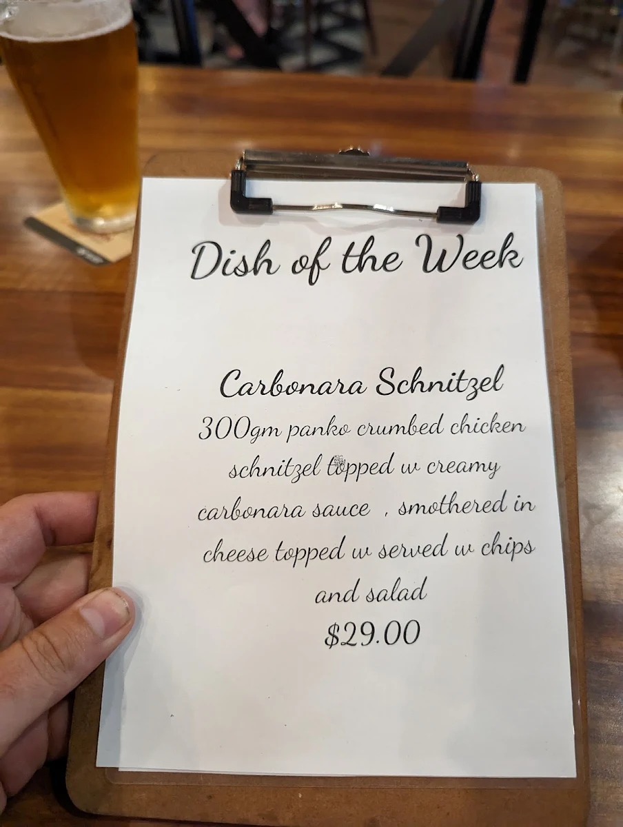 Menu, Warner Tavern