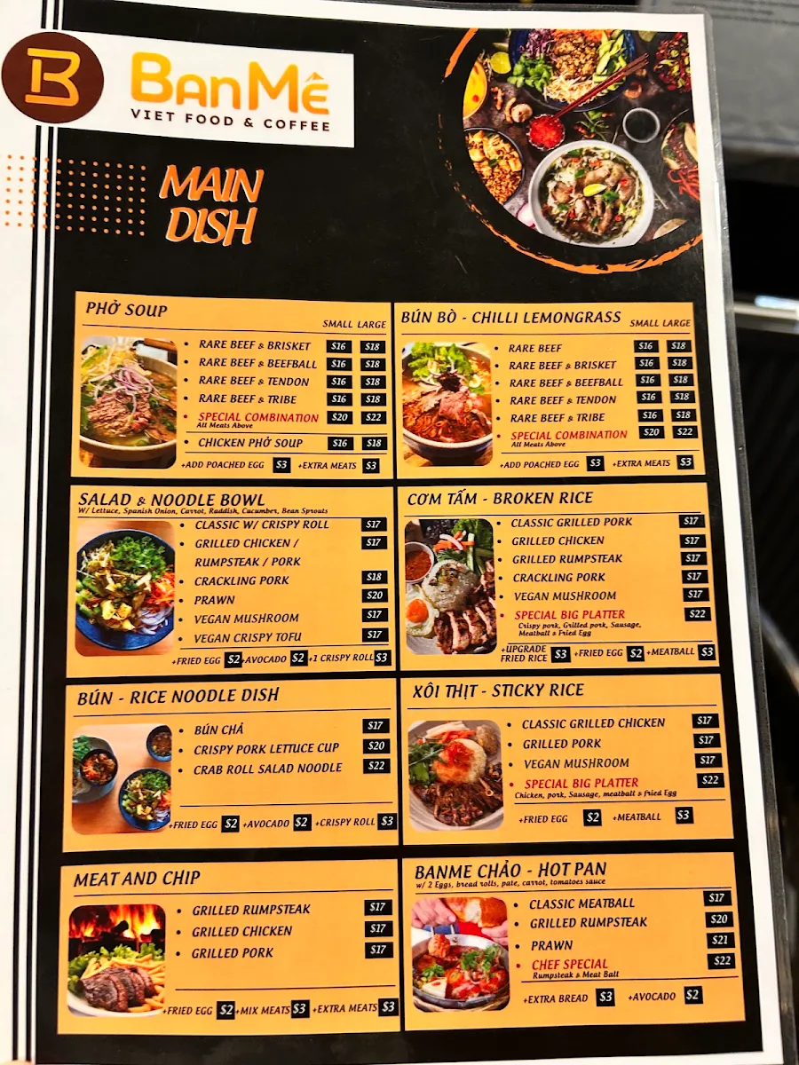 Menu, BanMe