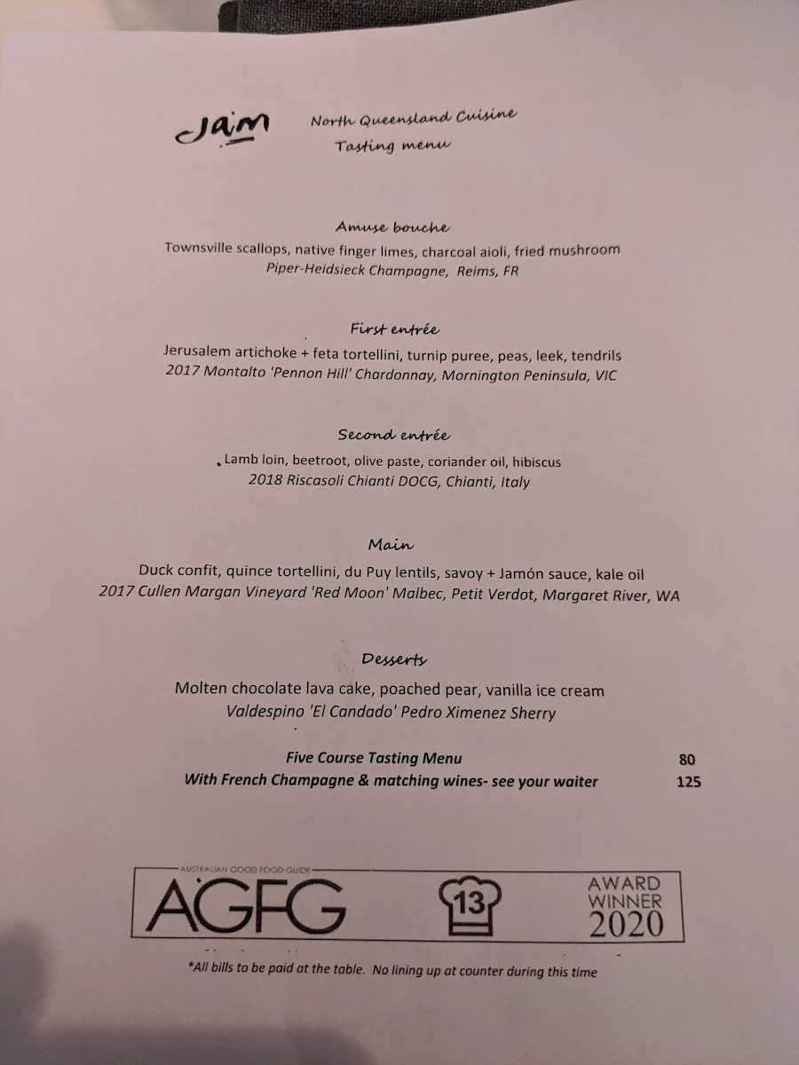 Menu, Jam Corner