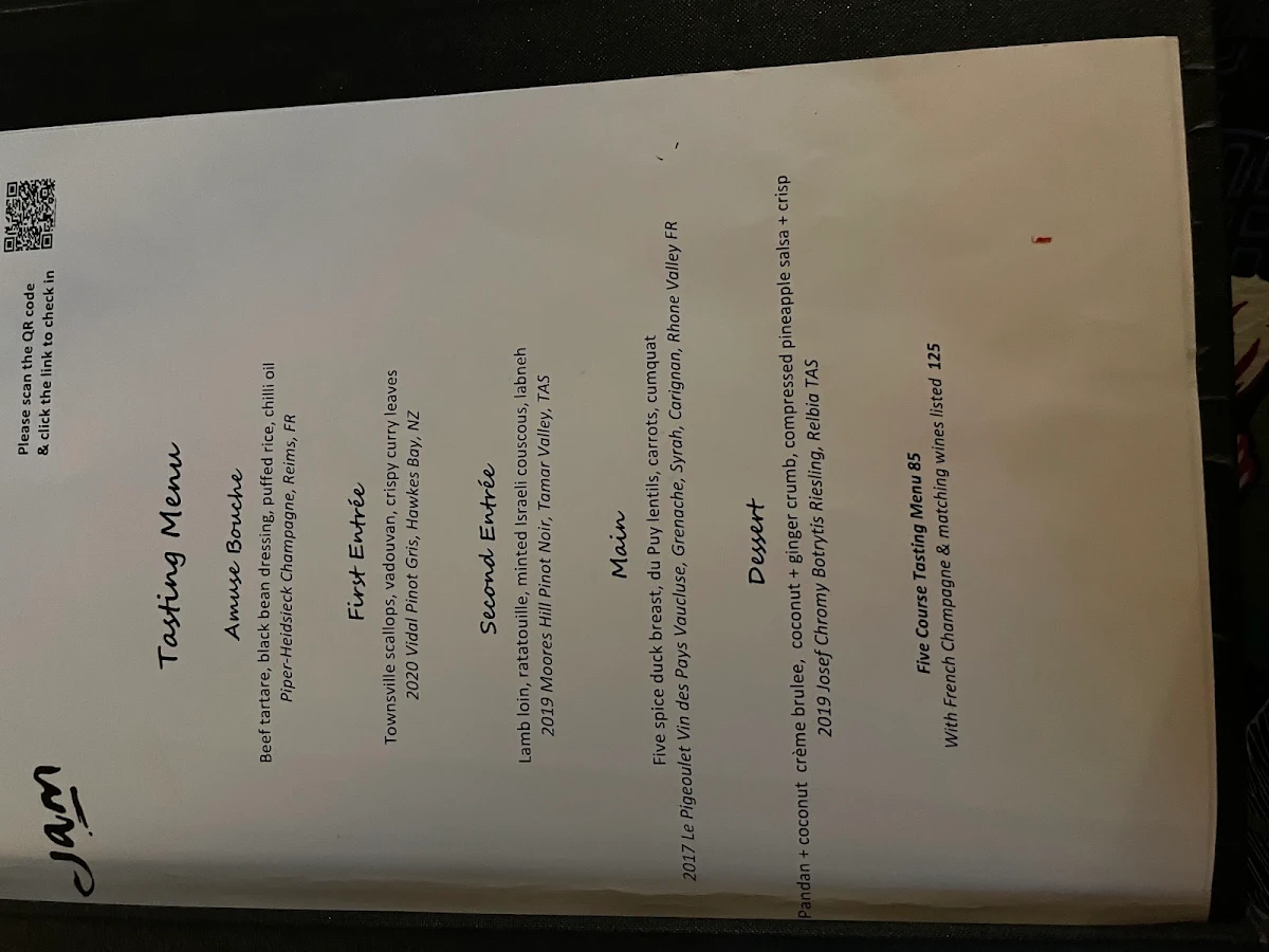 Menu, Jam Corner