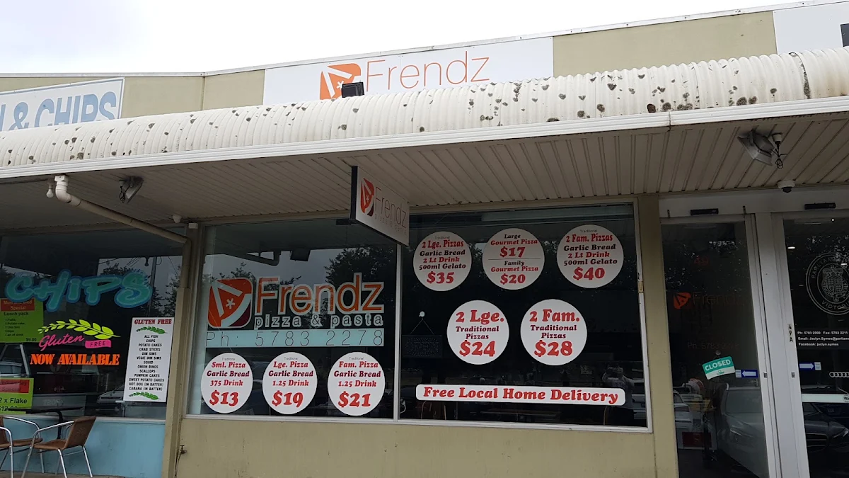 Menu, The Frendz Pizza and Pasta