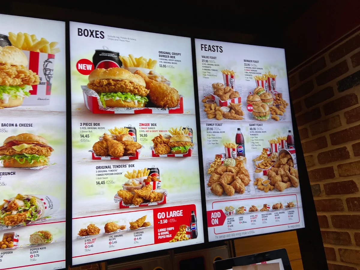 Menu, KFC Fulham Gardens