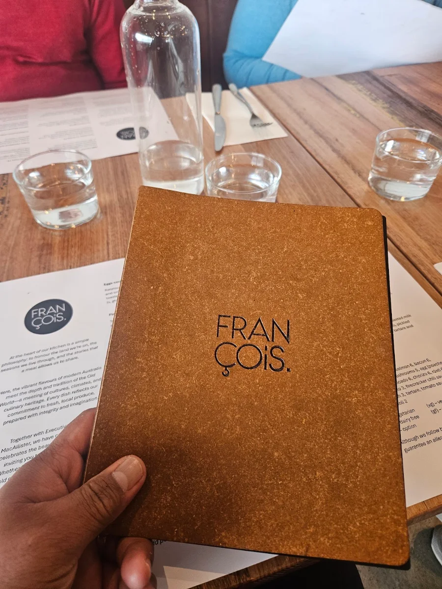 Menu, François Eatery