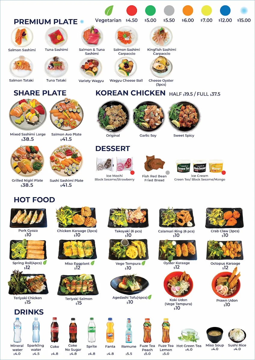 Menu, Hero Sushi