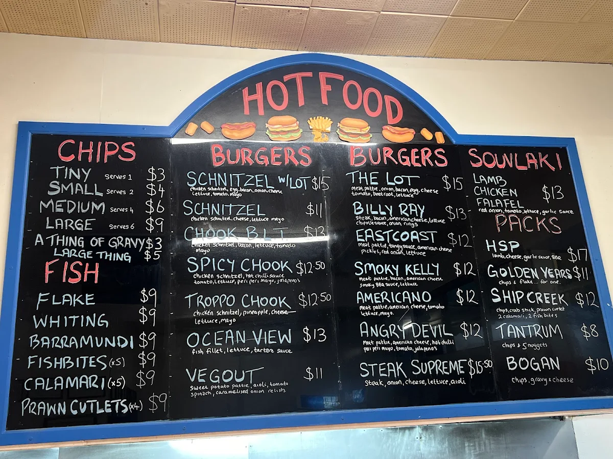 Menu, Yarragon Milk Bar