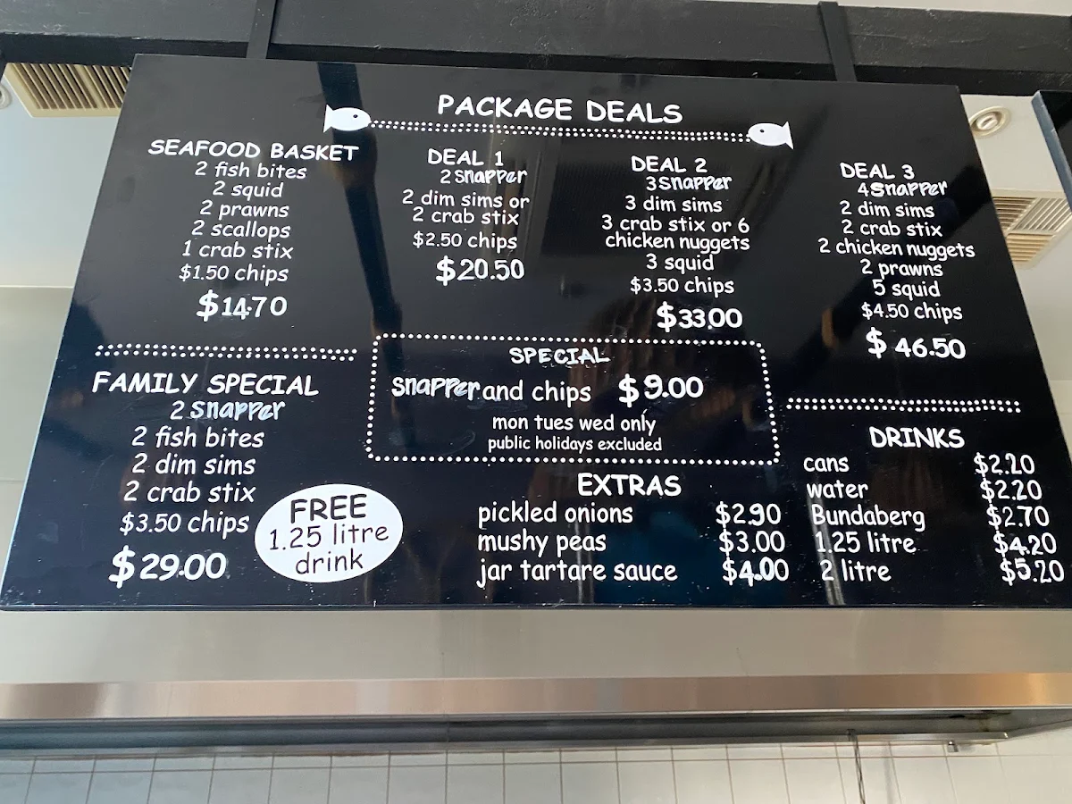 Menu, The Slippery Eel