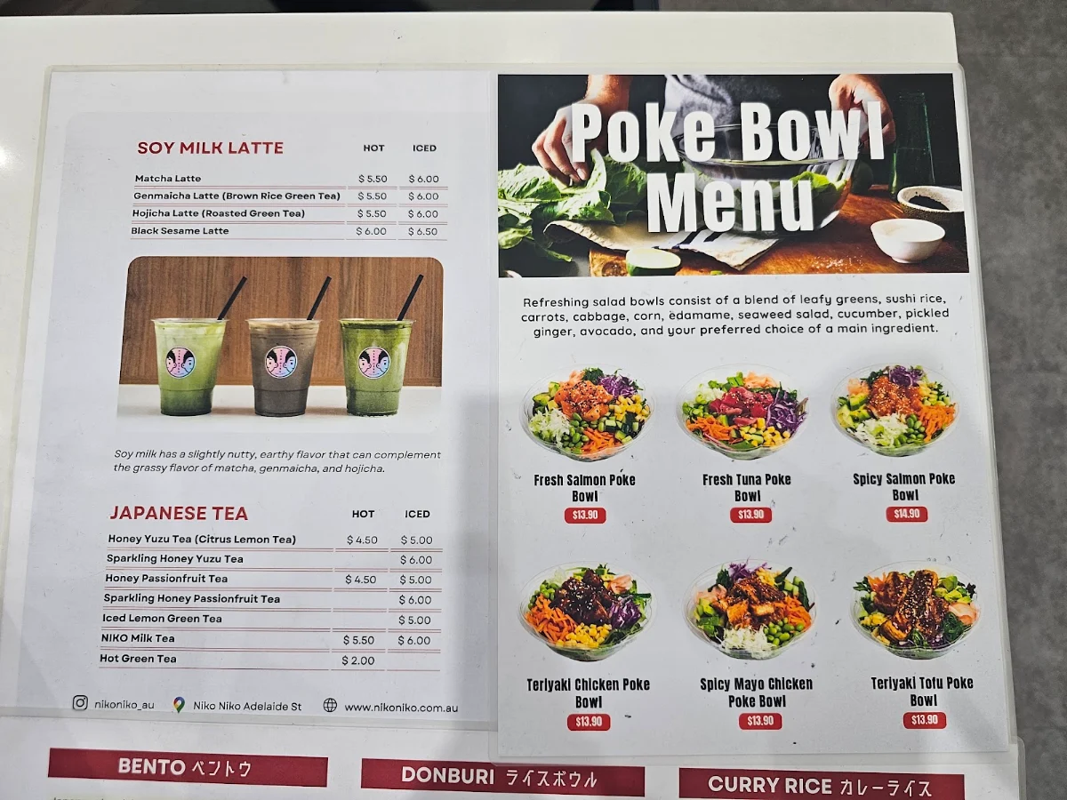 Menu, Niko Niko Adelaide St