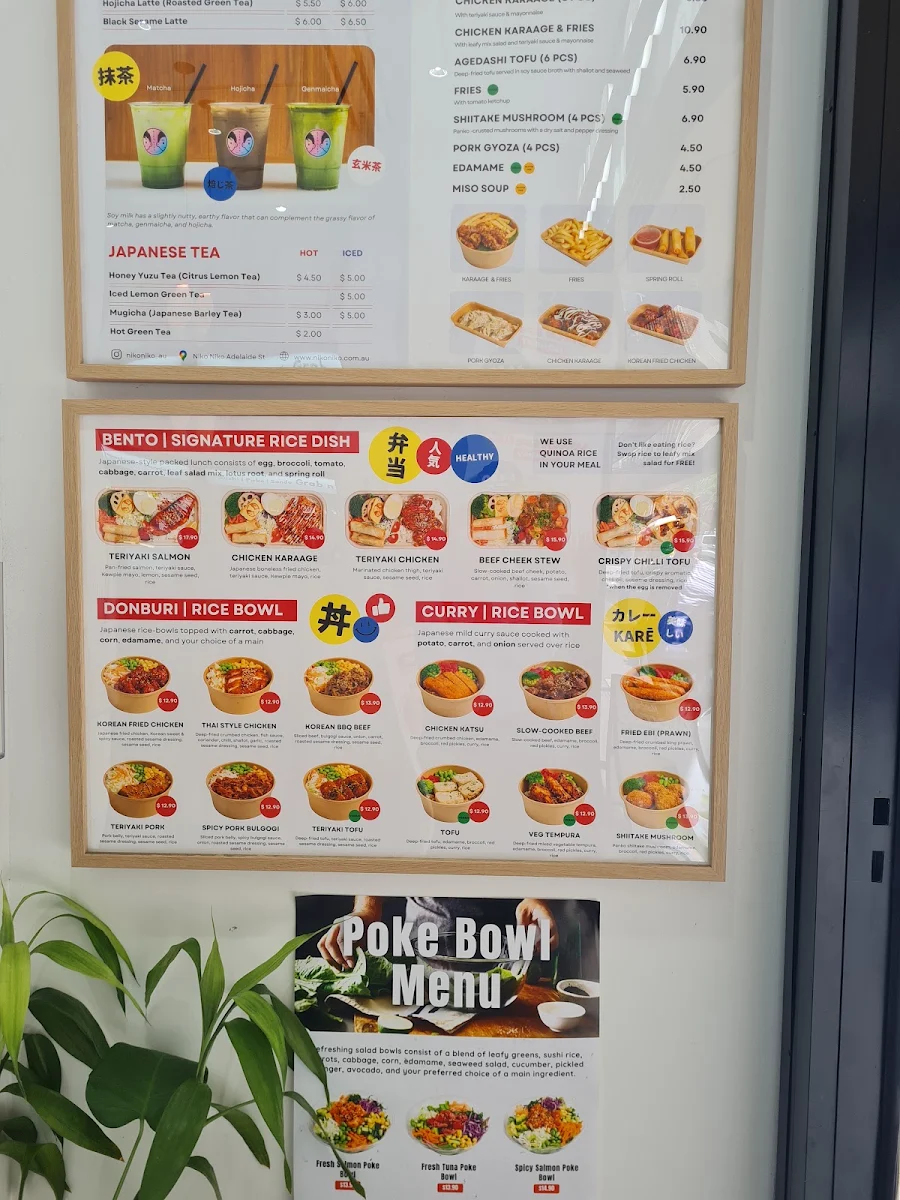 Menu, Niko Niko Adelaide St