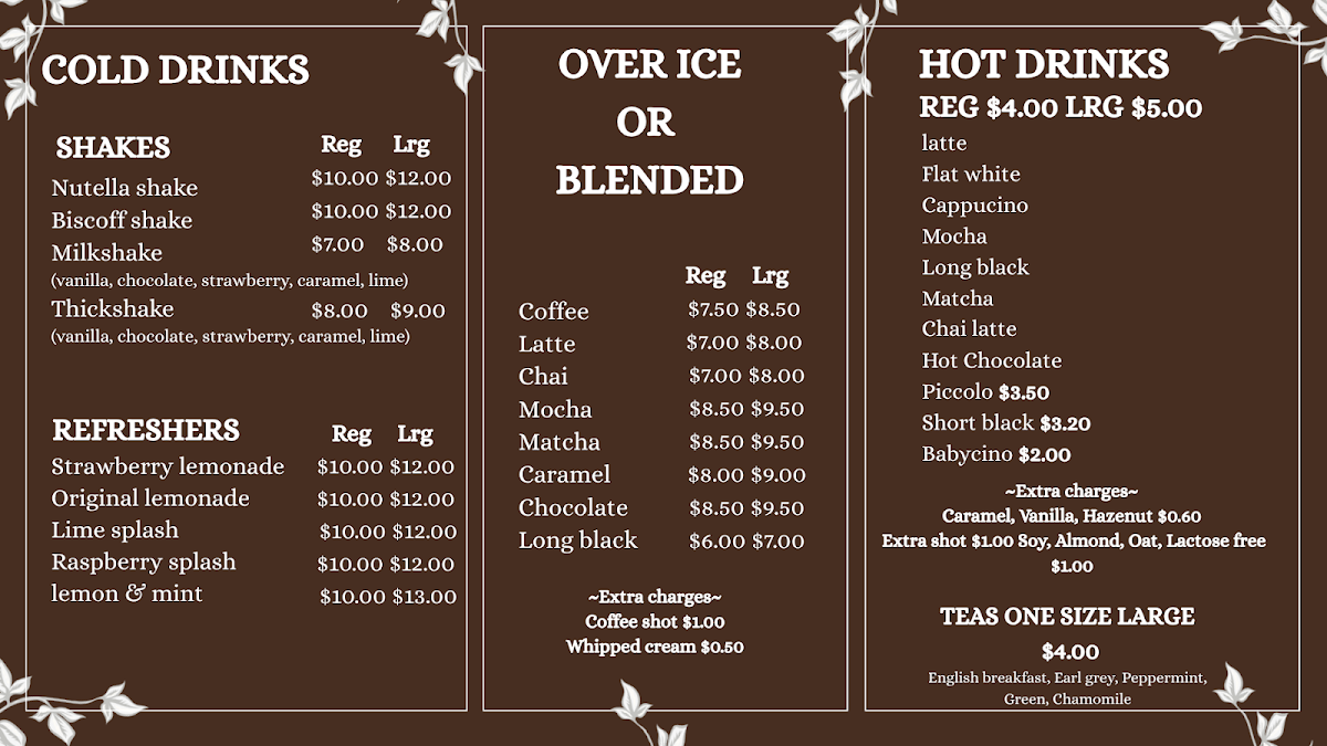 Menu, Halloumiz Manoosh