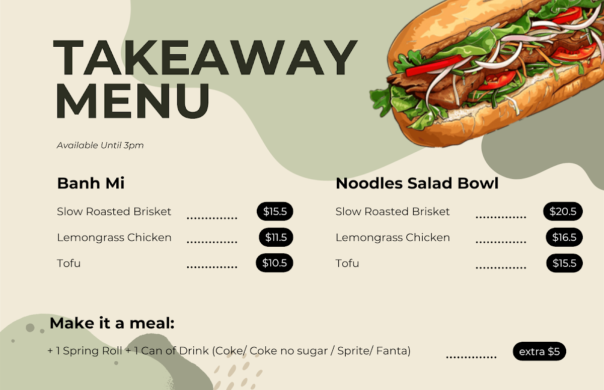 Menu, Tasty & Co