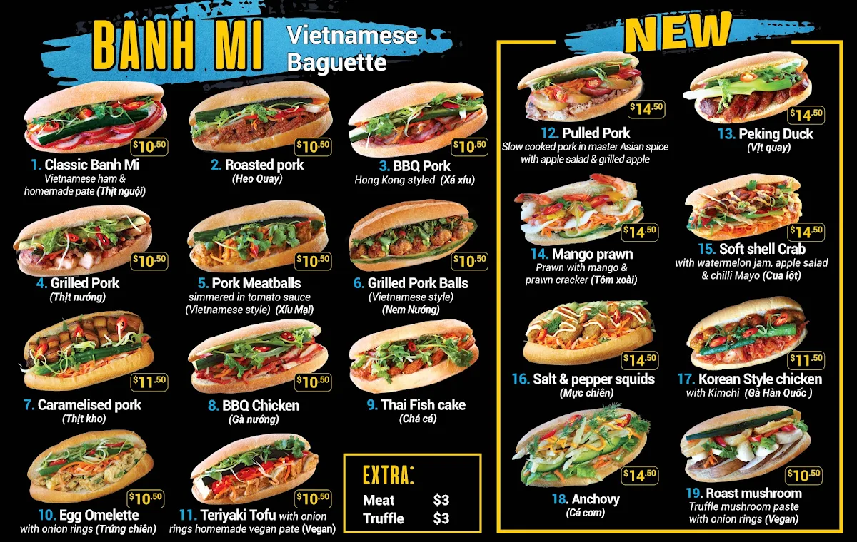Menu, Little Banh Mi