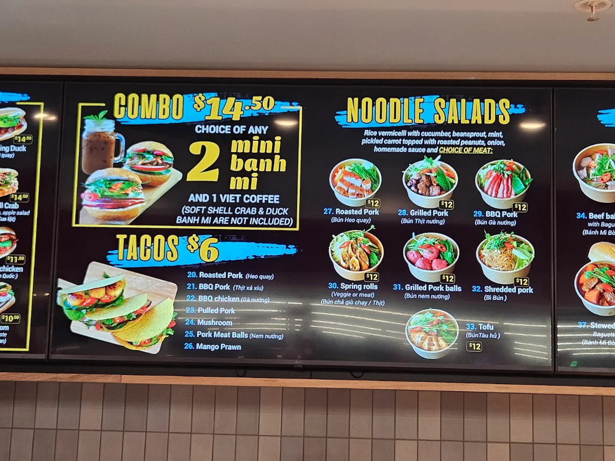 Menu, Little Banh Mi