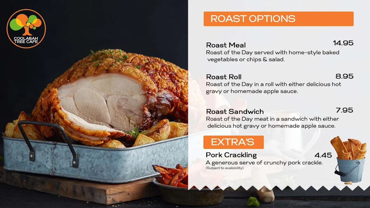 Menu, Coolabah Cafe & Carvery Logan Central