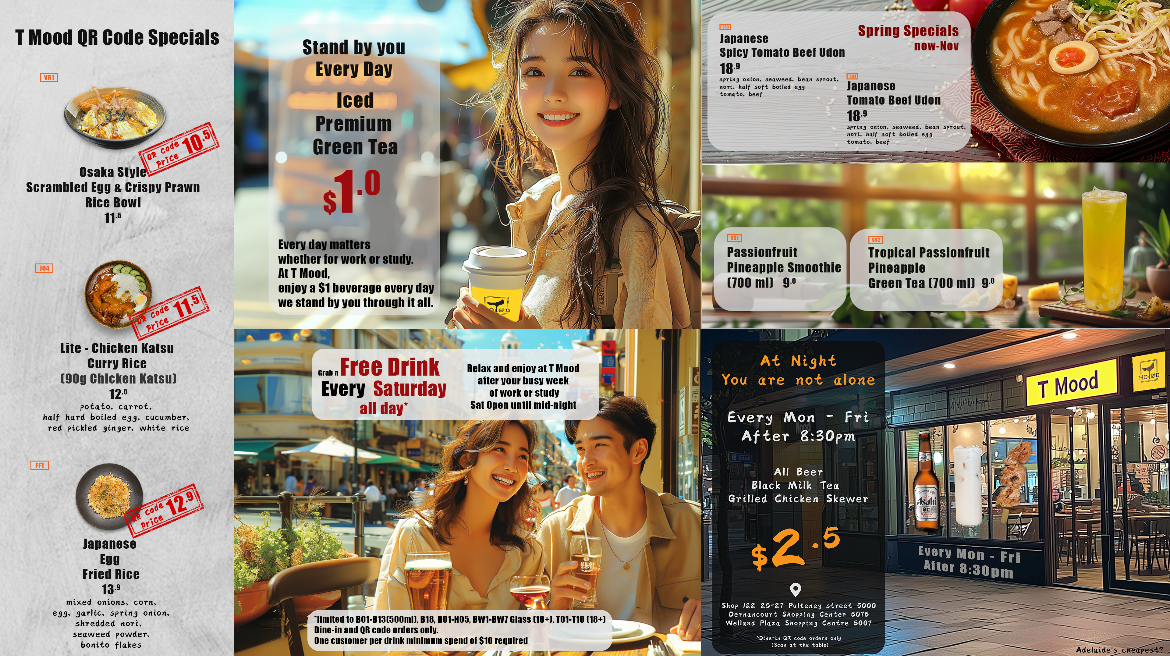 Menu, T Mood Welland
