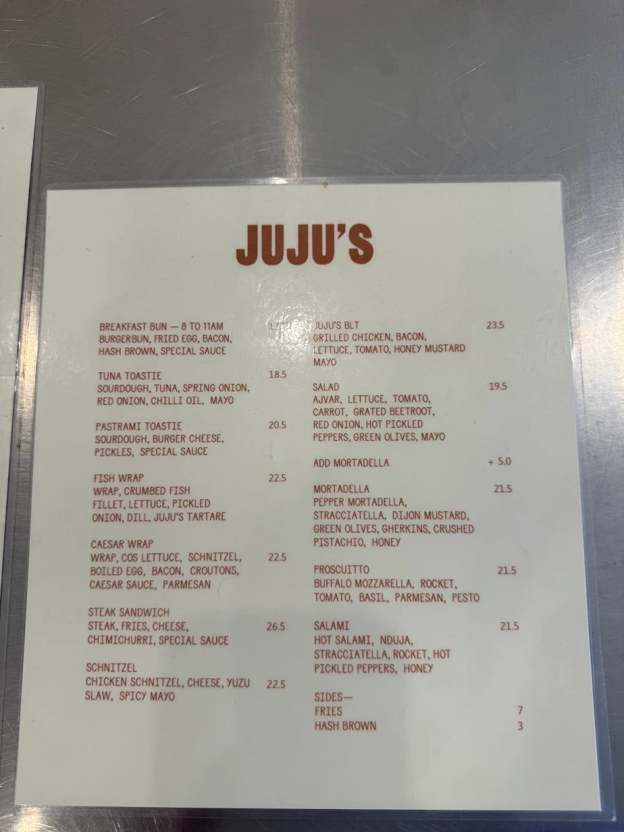 Menu, JUJU’S DELI