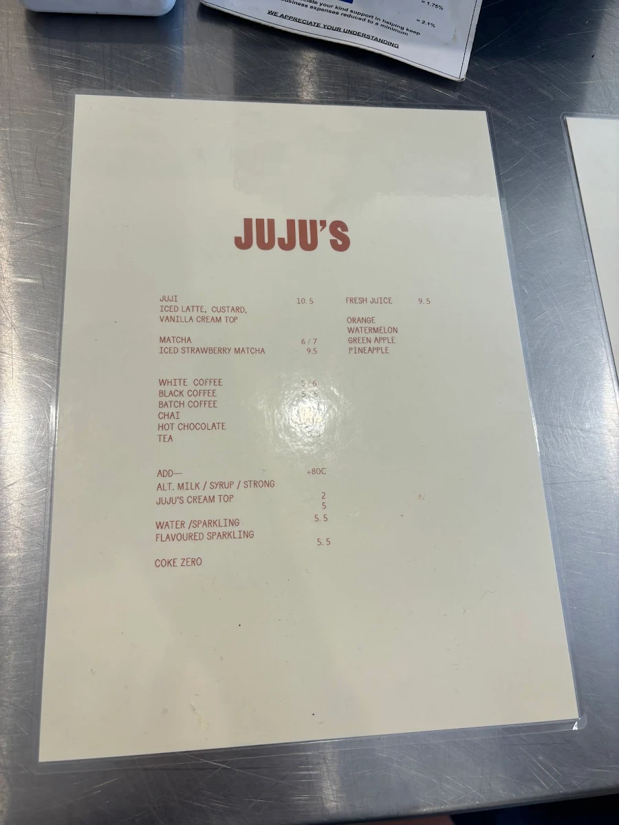 Menu, JUJU’S DELI