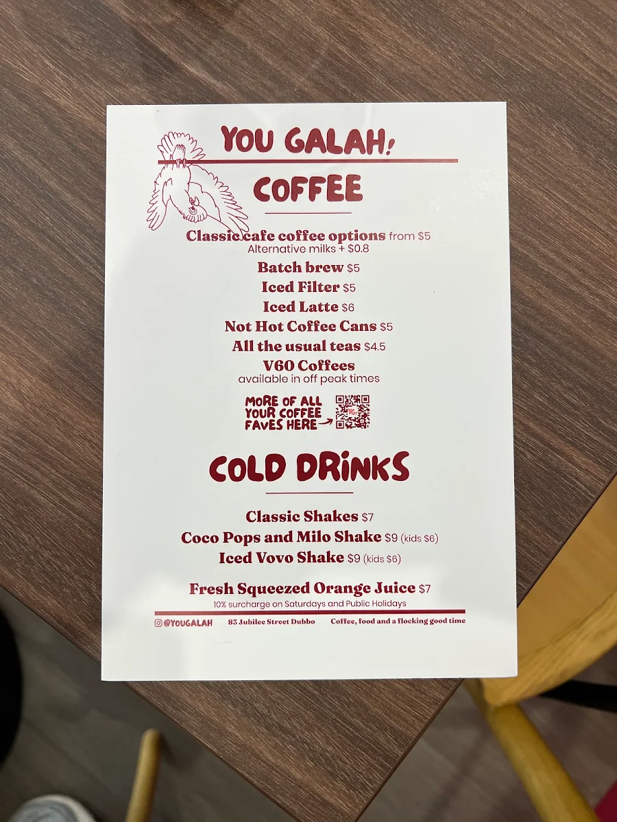 Menu, You Galah!